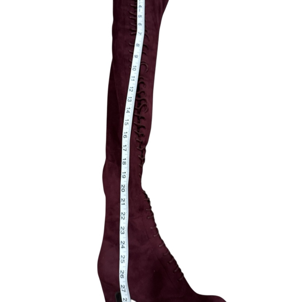 SOLD Thigh high faux suede corset Dominatrix platform boot - Picture 9 of 9